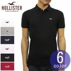 ホリスター HOLLISTER 正規品 メンズ スリムフィット ワンポイントロゴ ストレッチ 半袖ポロシャツ Stretch Shrunken Collar Slim Fit Polo