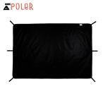 ポーラー アウトドア 正規販売店 POLER グランドシート テントシート レジャーシート 2 MAN MAGICAL GROUND TENT SHEET FOOTPRINT BLACK 212EQN0701-BLK