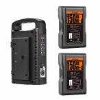 NinoLite 150WH_G Goldマウント バッテリー 2個 と GM-2CH デュアルバッ ...