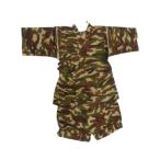 甚平 子供 キッズ 男の子 綿100% 日本製生地 じんべい 上下 祭 甚平 部屋着 パジャマ 子供甚平 100cm 茶地 迷彩柄 No.101