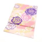 \半額/で¥14850→7425 袋帯 振袖用 西陣 ピンク 薔薇 バラ 小菊 成人式 結婚式 フォーマル 中古 仕立て上がり みやがわ rb592