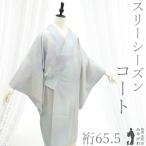 着物衿 コート 単衣 紋紗 正絹 リサイクル 春 夏 秋 中古 仕立て上がり 身丈104 裄丈65.5 Ｍサイズ 透け感 ハオリモノ みやがわ sb18089