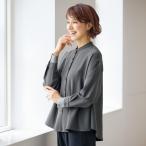 ブラウス シャツ レディース おしゃれ 春 秋冬 ミセス シニア ファッション 40代 50代 60代 70代 配色カフスデザインブラウス