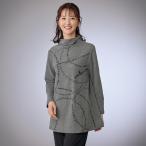 チュニック 大人可愛い おしゃれ 春 秋冬 ミセス シニア ファッション 40代 50代 60代 70代 英字プリント あたたかチュニック