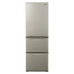 パナソニック 冷蔵庫 幅59cm 365L グレイスゴールド NR-C372N-N 3ドア 右開き 野菜室が真ん中