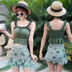  купальный костюм женский взрослый цветочный принт симпатичный 2 позиций комплект бикини body type покрытие гонки выше купальный костюм танкини покрытие выше зеленый зеленый 10 плата 20 плата 30 плата 40 плата 