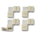 Yahoo! Yahoo!ショッピング(ヤフー ショッピング)LEDテープ 12mm用 5pin RGBW SMD 5050 連結コネクター L型 半田付け不要 4個セット