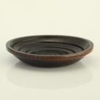 天然木製 4.2寸 茶托 古代乱筋 漆塗