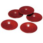 紀州塗り ４寸 茶托 ゴトウ(5枚入) 