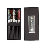 天然木製 箸 5膳セット 雅友禅 ギフトBOX入り お箸 おはし おしゃれ 22.5cm 和箸 和風 大人用 男 女 滑り止め プレゼント 送料無料