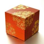 ショッピング重箱 ５寸 三段 重箱 花丸春秋（古代朱） 日本製 国産 運動会 大型 弁当箱 おしゃれ 3段 お重箱 かわいい おせち お節 正月 花見 運動会 行楽 朱色