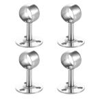 Amosfun 竿受け 竿掛け 物干し金物 室内用 室内 ステンレス 径25mm対応 天井 吊りかけ 壁掛け 4個 ポールサポート カーテンロッドホル