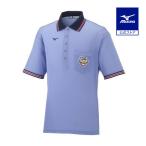  бейсбол little sinia для судьи рубашка короткий рукав Mizuno официальный in боковой протектор соответствует левый . карман есть JLS нашивка есть дымчатый голубой 12JC2H54