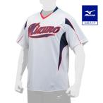  бейсбол форма Mizuno официальный легкий рубашка V шея вязаный белый темно-синий тренировка надеты Baseball рубашка MIZUNO мужской женский клиренс 12JC7Q01
