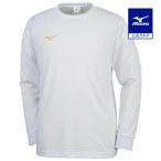  Mizuno официальный футболка длинный рукав мужской женский белый тренировка одежда 