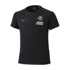  Mizuno официальный JAPAN GAMES футболка черный унисекс 