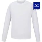  Mizuno официальный navi dry футболка длинный рукав / круглый вырез большой размер унисекс белый × белый 