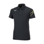  Mizuno официальный рубашка-поло унисекс черный 