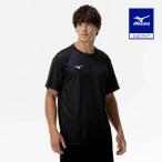  Mizuno официальный navi dry футболка короткий рукав / круглый вырез черный × белый мужской 