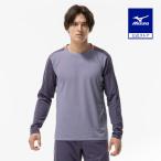  Mizuno официальный пот отделка / вентиляция dry обвес поток футболка длинный рукав gla Night серый мужской 