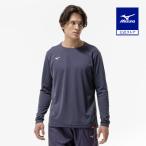 ショッピングブレスサーモ ミズノ公式  吸湿発熱 ブレスサーモTシャツ 長袖  ライトネイビー メンズ