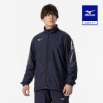 ミズノ公式 発熱素材 MCライン ブレスサーモ裏地ウォーマージャケット ユニセックス ディープネイビー×シルバー クリアランス