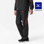 ミズノ公式  発熱素材 MCライン ブレスサーモ裏地ウォーマーパンツ ユニセックス ブラック×チャイニーズレッド クリアランス