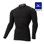  Mizuno официальный повышение температуры материалы Vaio механизм breath Thermo с высоким воротником длинный рукав мужской черный 