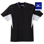  Mizuno официальный легкий рубашка черный × белый × лиловый трубчатая обводка клиренс 
