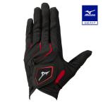  Mizuno официальный двойной рукоятка перчатки / левый рука Golf мужской черный × красный 