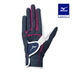  Mizuno официальный двойной рукоятка перчатки / левый рука Golf женский темно-синий 