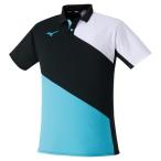  Mizuno официальный игра рубашка ракетка спорт унисекс черный × голубой a высокий клиренс 