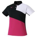  Mizuno официальный игра рубашка ракетка спорт женский черный × Berry розовый клиренс 