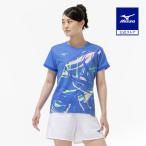  soft теннис бадминтон игра рубашка Mizuno официальный теннис ракетка спорт игра одежда MIZUNO женский Ultra морской 