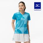  Mizuno официальный игра рубашка ракетка спорт чистый зеленый женский 