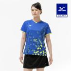  Mizuno официальный игра рубашка настольный теннис Dazzlin g голубой женский 