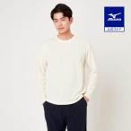 ミズノ公式 発熱素材 ブレスサーモインナークルーネックシャツ メンズ プリスティンホワイト