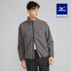 ミズノ公式  吸湿発熱 ブレスサーモストレッチトラックジャケット ピューターグレー メンズ