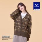 ミズノ公式 【PEANUTS/吸湿発熱】ブレスサーモウール混カーディガン エクリュオリーブ ユニセックス