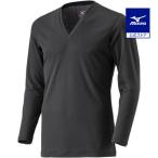 Mizuno официальный повышение температуры материалы breath Thermo нижний V шея рубашка с длинным рукавом большой размер мужской черный 