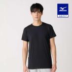 ミズノ公式 耐久消臭/抗菌防臭/コリ改善 ミズノ×コラントッテ 着るドラントアンダーウエア クルーネック半袖シャツ メンズ ブラック