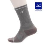  Mizuno официальный гипер- ион плюс носки постоянный длина антибактериальный дезодорация мужской серый .