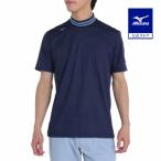  Mizuno официальный Golf одежда пот отделка / вентиляция dry обвес поток сетка короткий рукав ребра воротник mok шея рубашка мужской глубокий темно-синий клиренс 