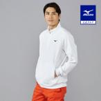 ミズノ公式 【吸湿発熱】ブレスサーモリップルキルトハーフジップアッププルオーバー ホワイト メンズ