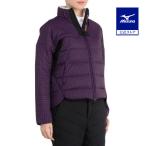 ショッピングブレスサーモ ミズノ公式 発熱素材 ブレスサーモテックライニングハイブリッドダウンジャケット レディース パープル クリアランス