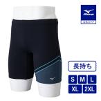  Mizuno официальный aqua фитнес для половина леггинсы цельный cup есть черный × темно-синий .×b люмен z