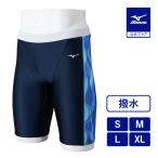  Mizuno официальный aqua фитнес для половина леггинсы мужской темно-синий × голубой Гаваи клиренс 