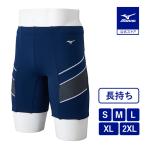  Mizuno официальный aqua фитнес для половина леггинсы цельный cup есть темно-синий × серый мужской 