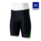  Mizuno официальный Stroke ONE/ водоотталкивающий плавание фитнес для половина леггинсы черный × три лист зеленый мужской 