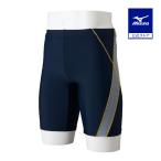  Mizuno официальный aqua фитнес для половина леггинсы цельный cup есть темно-синий x серый мужской 